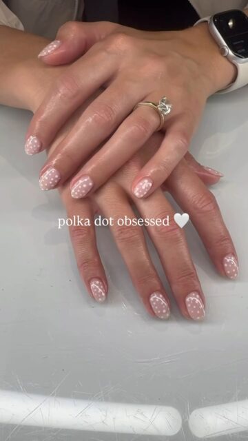 We're currently obsessing over these polka dot nails. 🩷🤍 Love this look? Book your…